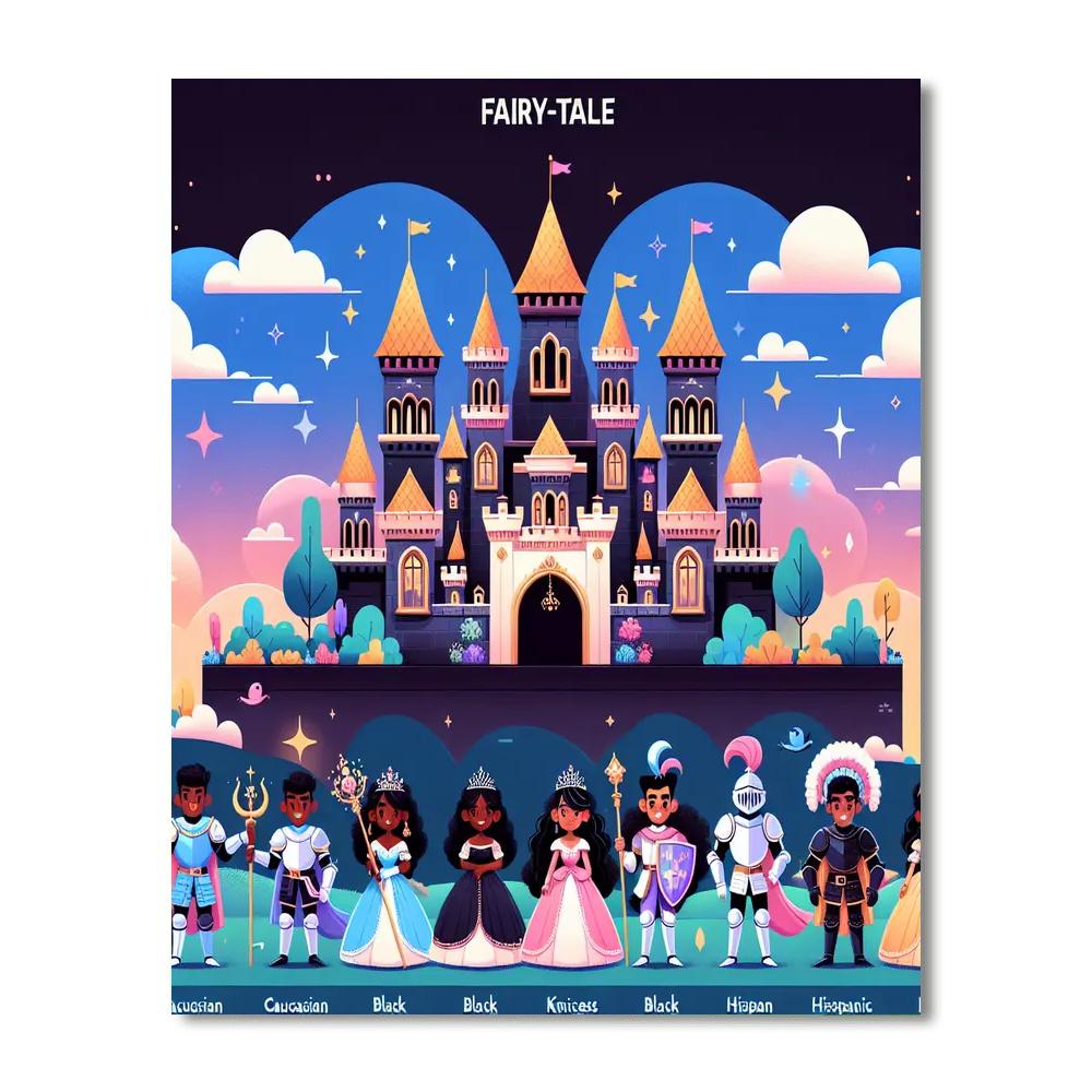 Castle Fairy Tale Painting By Numbers Kit