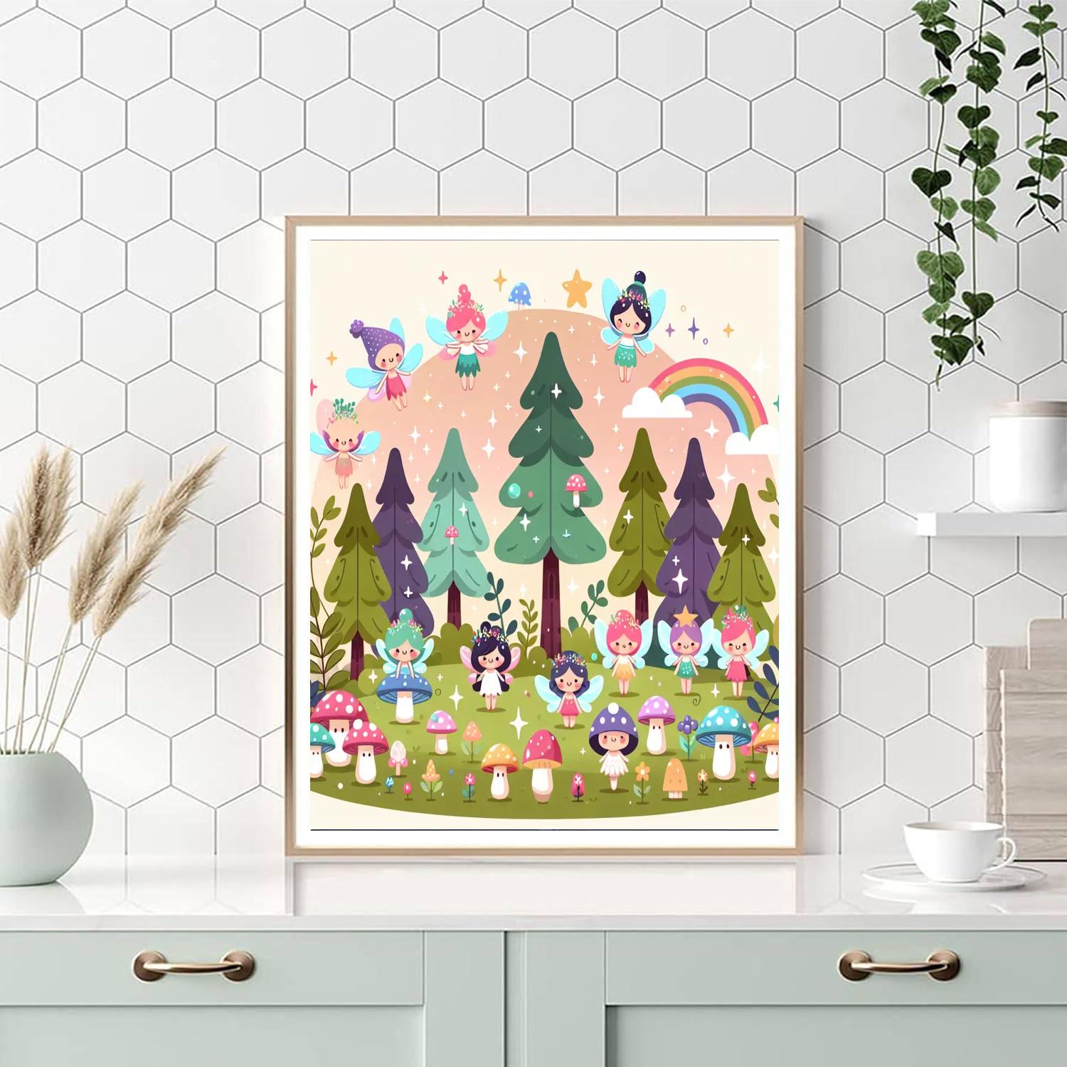 Fantastic Fairyland Forest Paint By Numbers Art