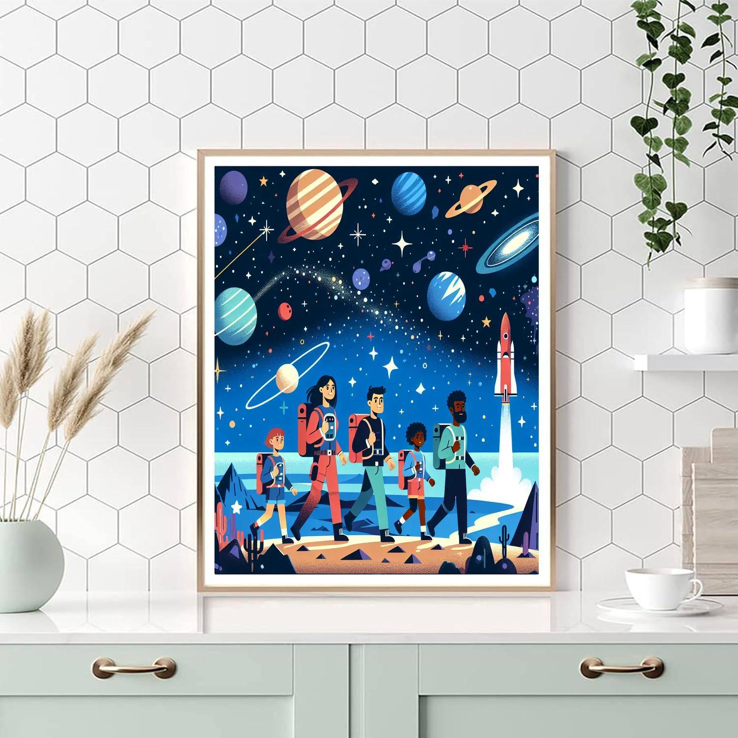 Space Explorers' Quest Paint By Color