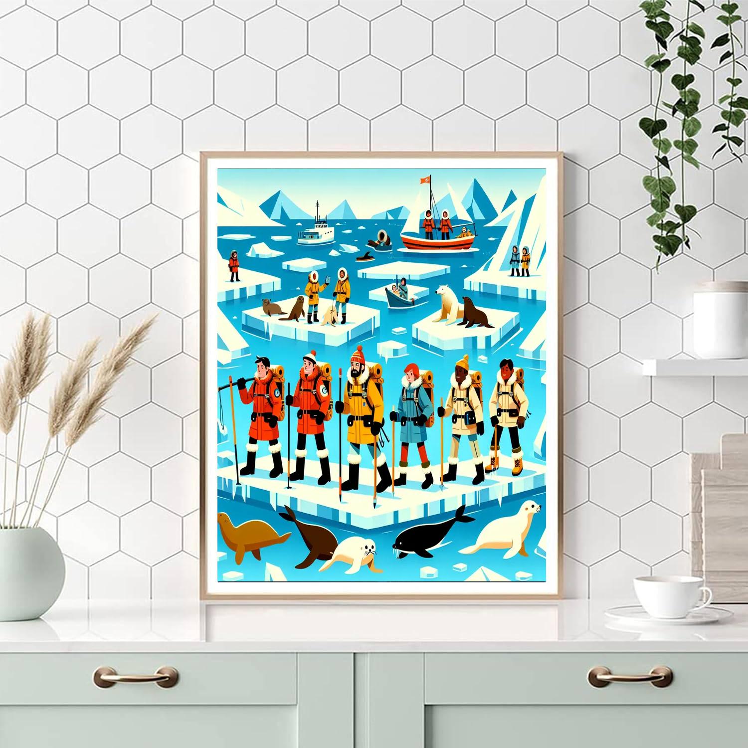 Arctic Ice Expedition Painting Number Kit