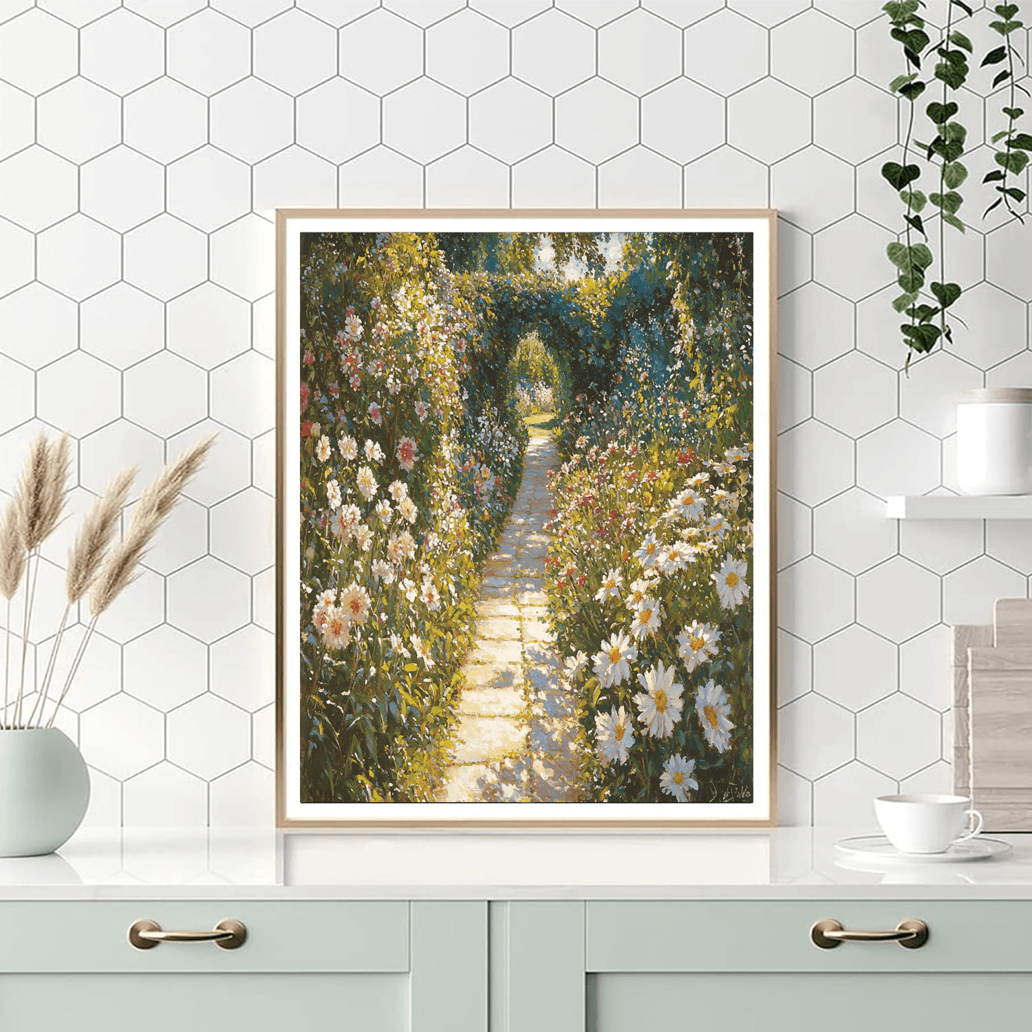 John William Waterhouse Inspired Secret Garden Path  Numbered Painting Kits
