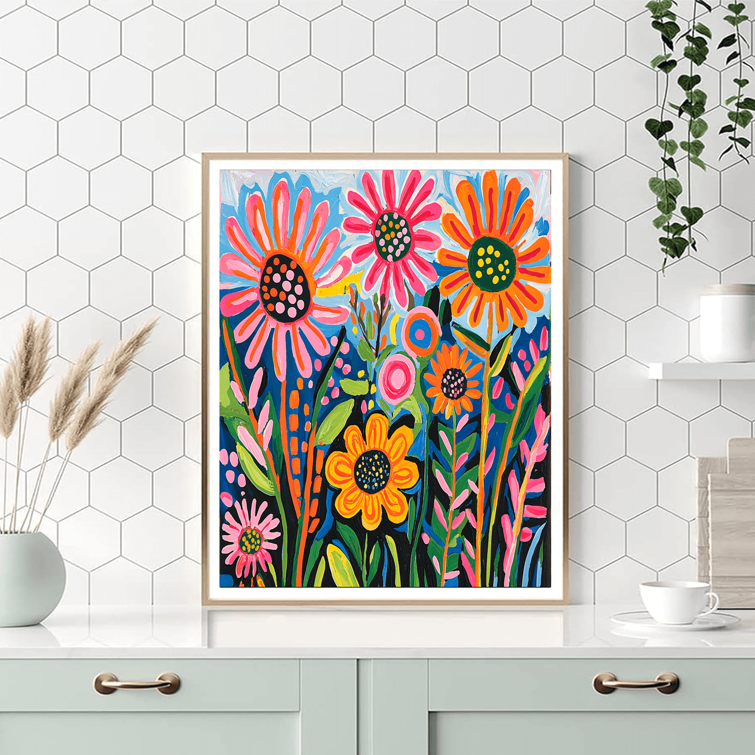 Henri Matisse Inspired Psychedelic Flowers  Paint By Numbers