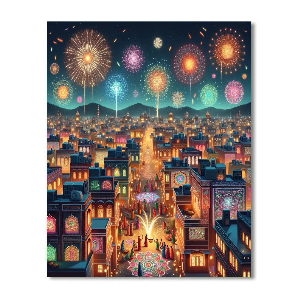 Diwali Festival Of Lights - Jaipur, India Paint By Number