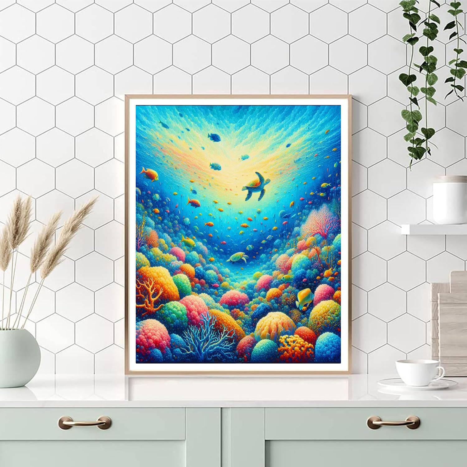 Undersea Oasis Delight Painting Number Kit