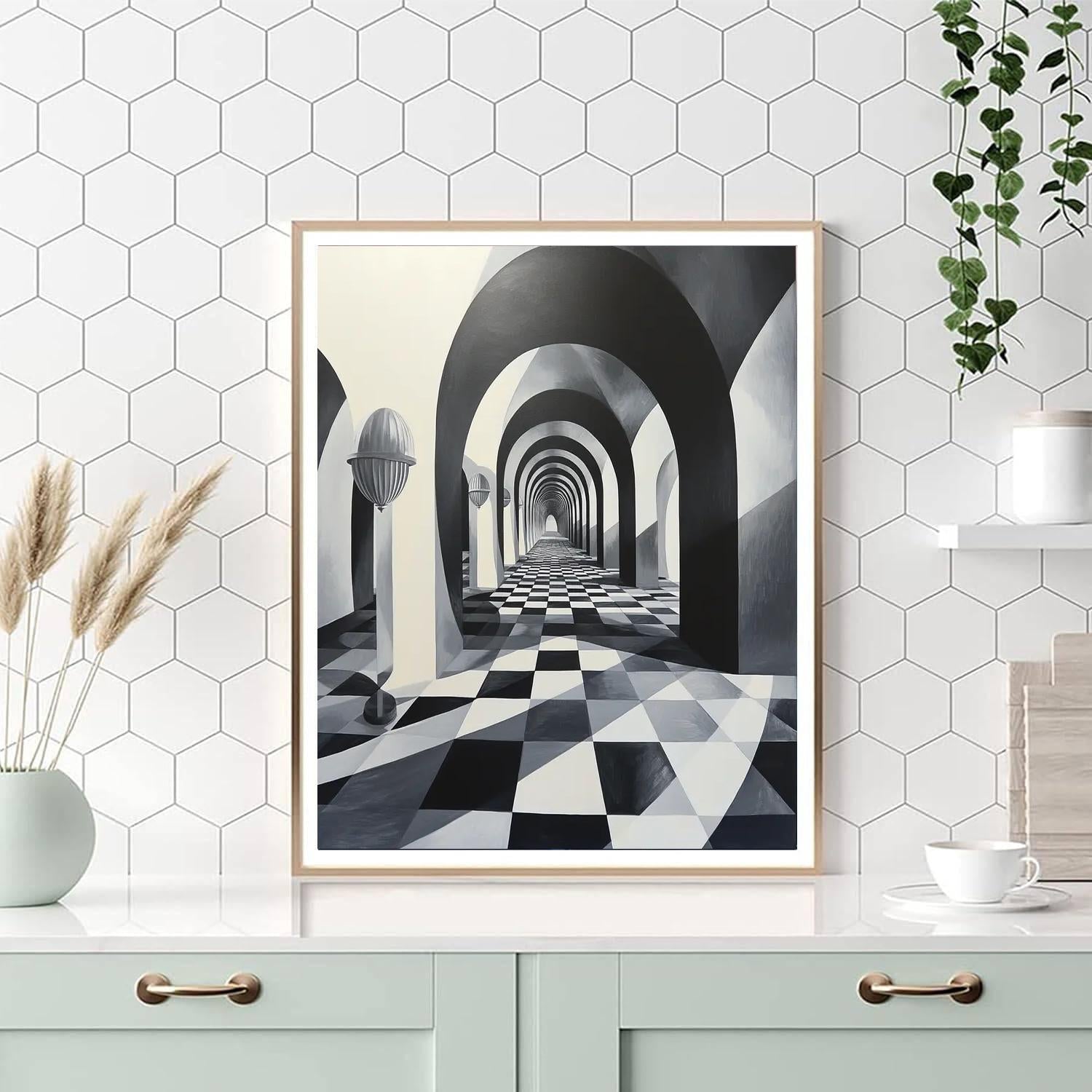 M.C. Escher Inspired Eternal Perspectives  Numbered Painting Kits