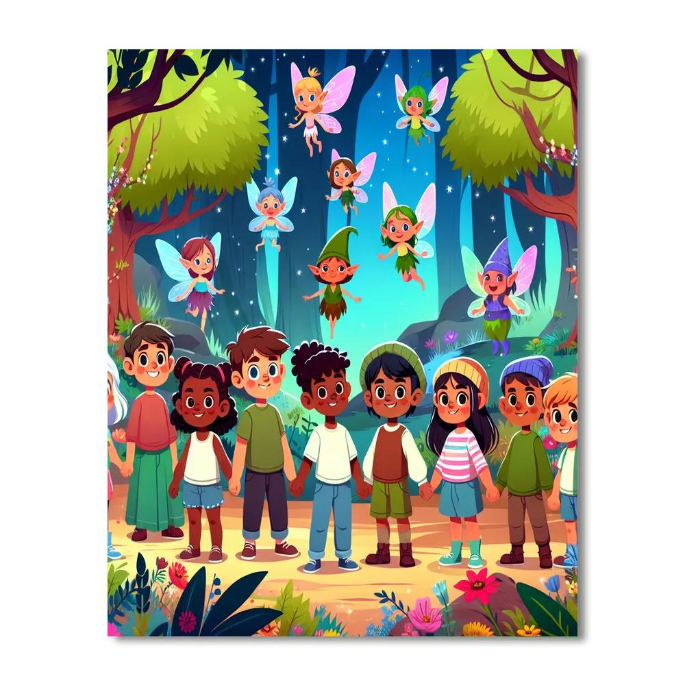 Mystic Forest Frolic Paint By Numbers Art