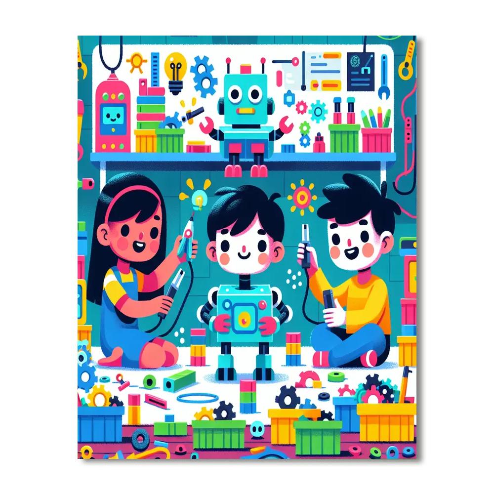 Imaginative Robot Inventors Paint By Number