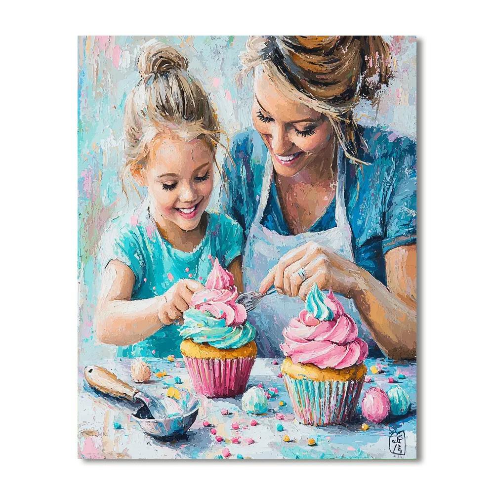 Cupcakes And Kisses Numbered Painting Kits