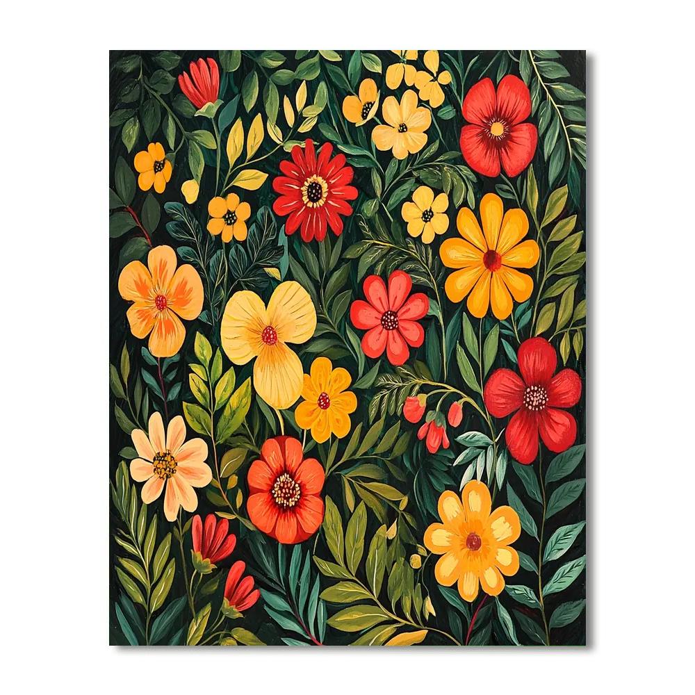 Frida Kahlo Inspired The Garden Of Colors  Painting Number Kit