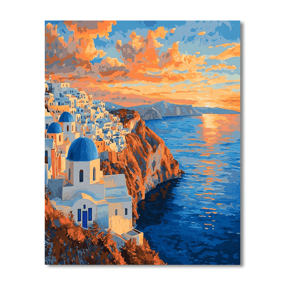 Santorini Caldera - Santorini Paint By Numbers Kits