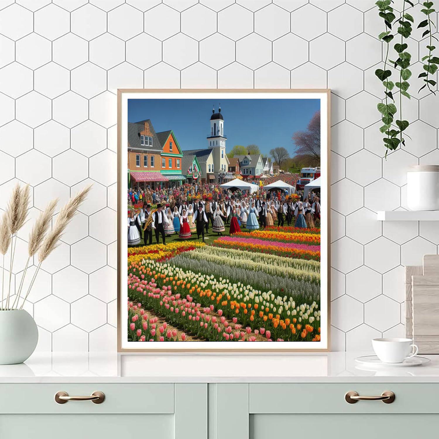 Tulip Time Festival - Holland, Usa Number Painting