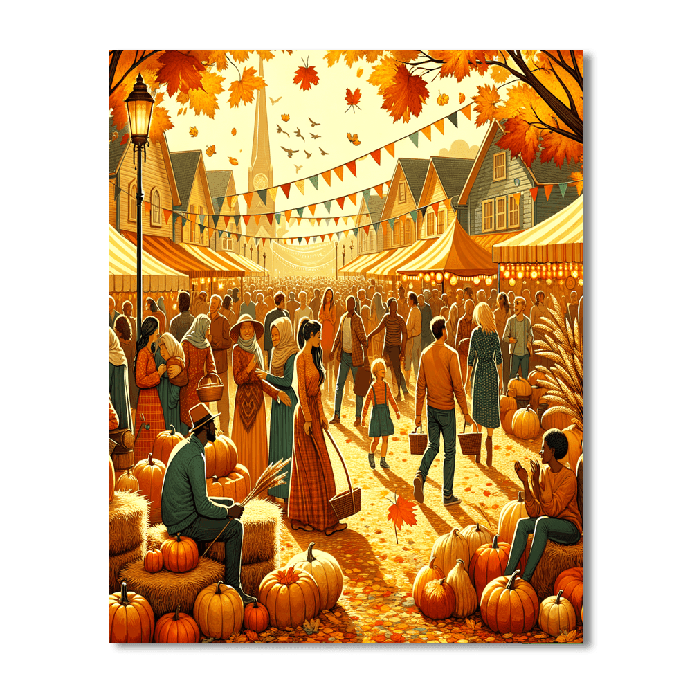 Joyful Autumn Festival Paint By Number