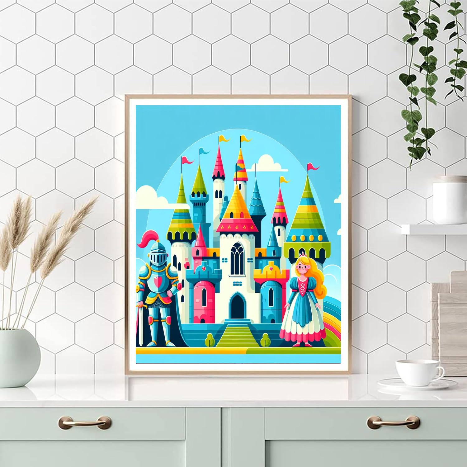 Royal Fairytale Castle Numbered Painting Kits