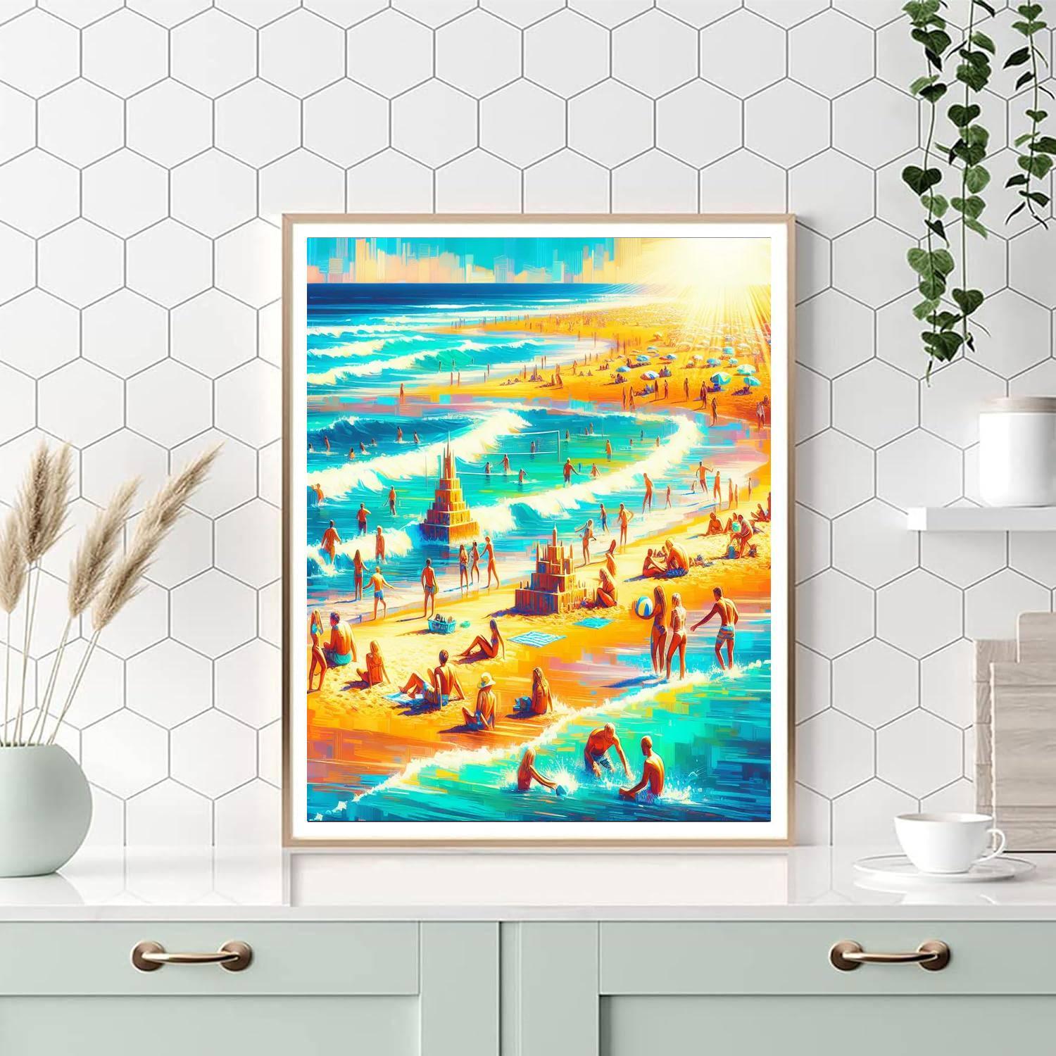 Summer Bliss Coastline Paint By Numbers Art