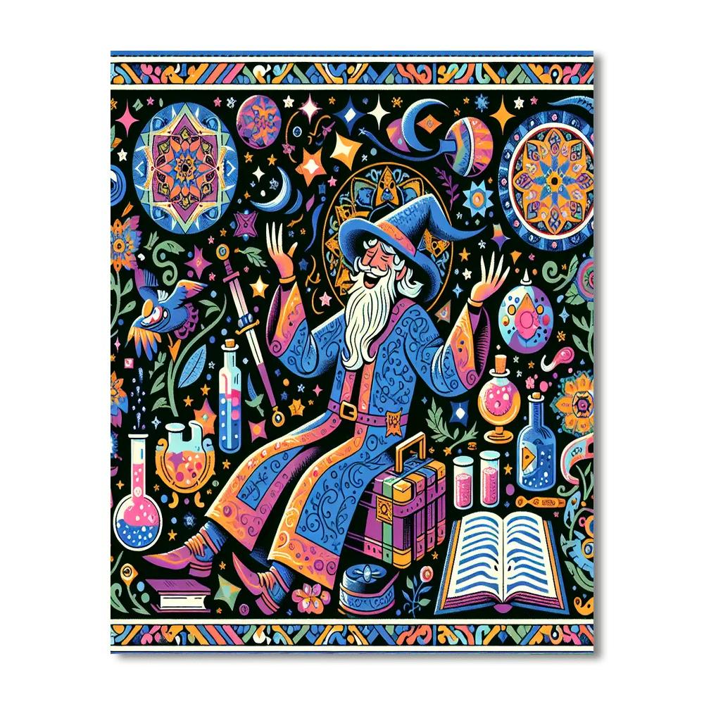Wizard's Magical World Number Painting