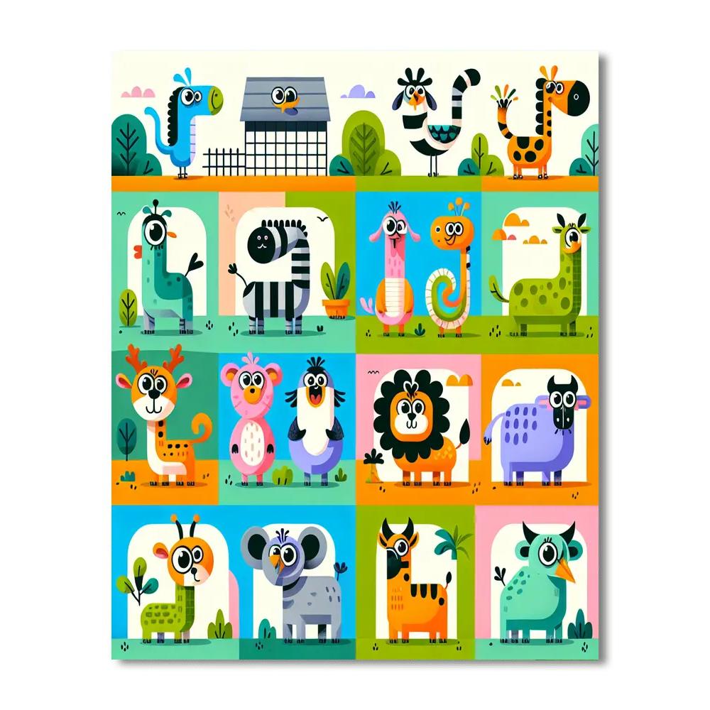 Zebra Zany Zoo Paint By Numbers