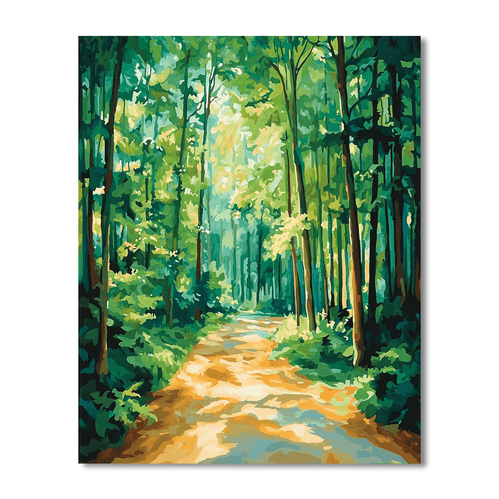 Georgia O'Keeffe Inspired Forest Reflections  DIY Paint By Numbers