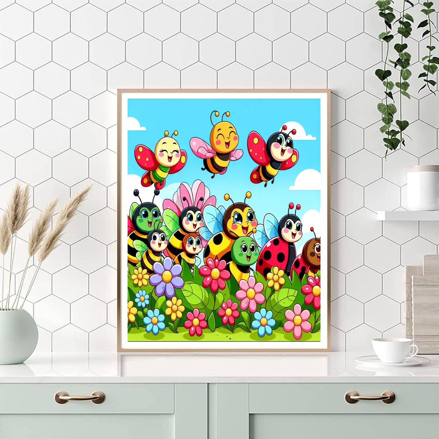 Friendly Bug Parade Painting By Numbers Kit