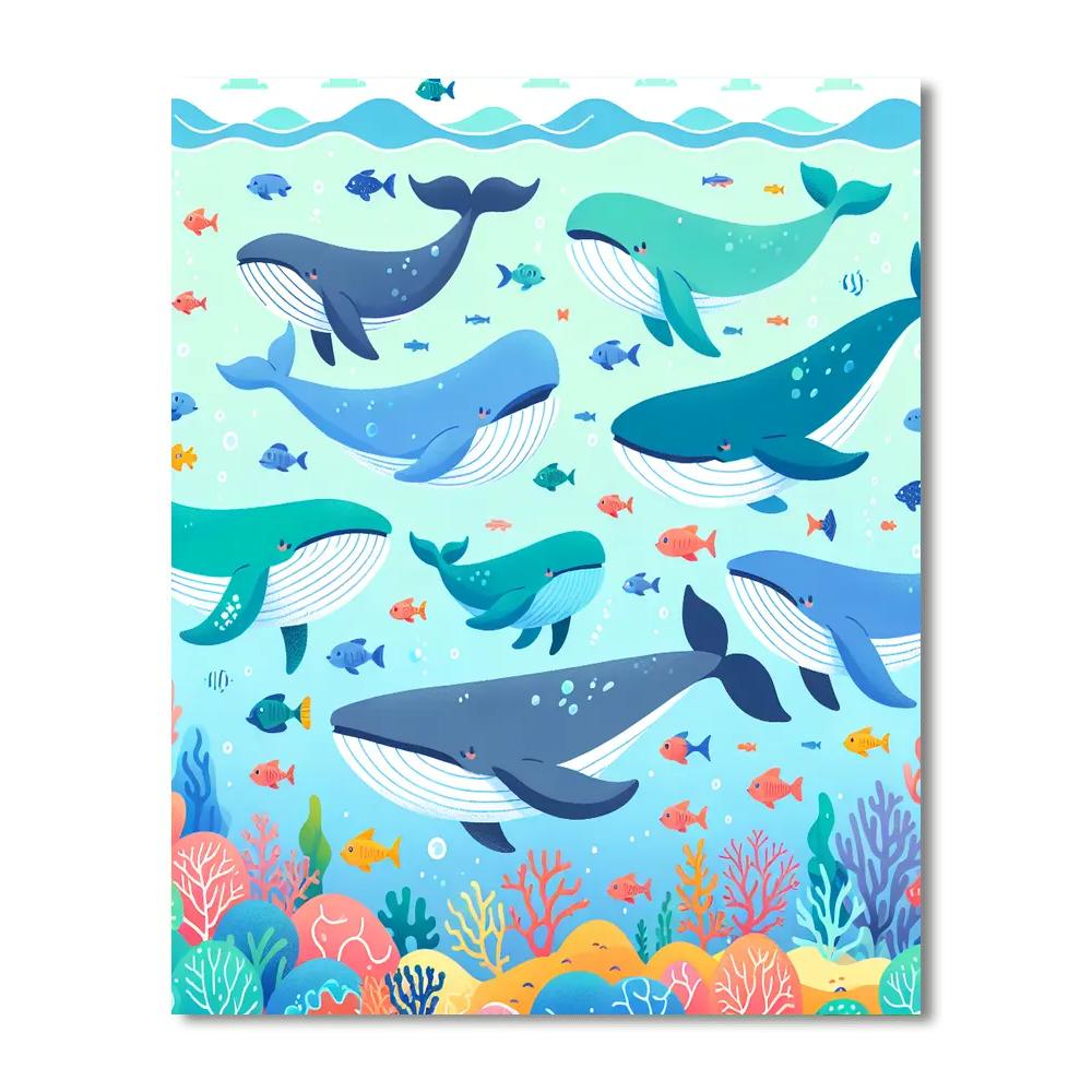Whale Song Wonderland Paint By Numbers Art