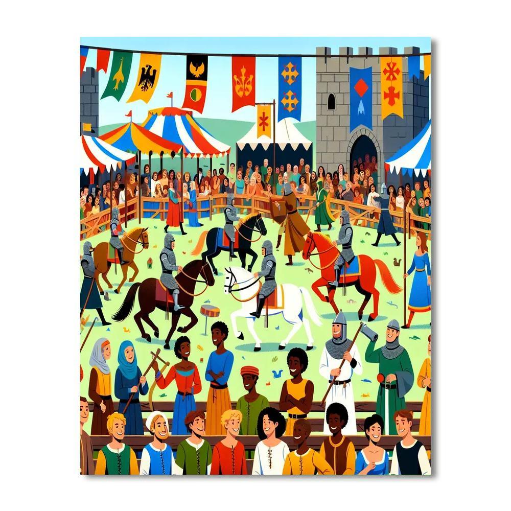 Medieval Festival Celebration Painting Number Kit