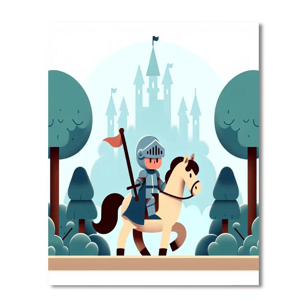 Noble Knight's Quest Paint By Numbers Art