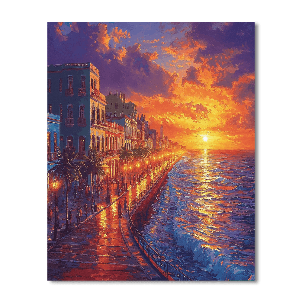 Havana's Malecón Numbered Painting Kits