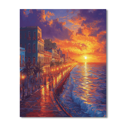 Havana's Malecón Numbered Painting Kits