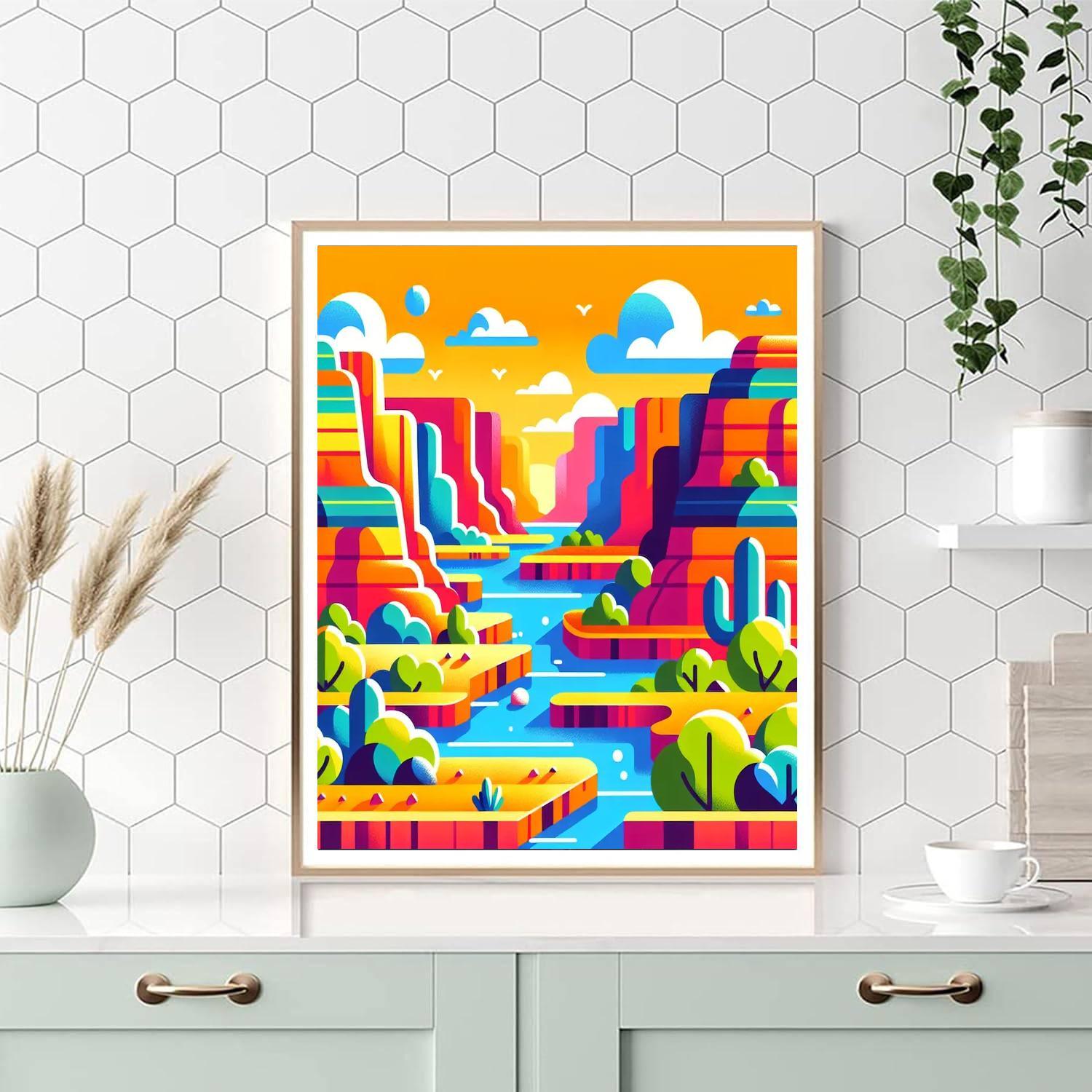 Colorful Canyons Painting Number Kit