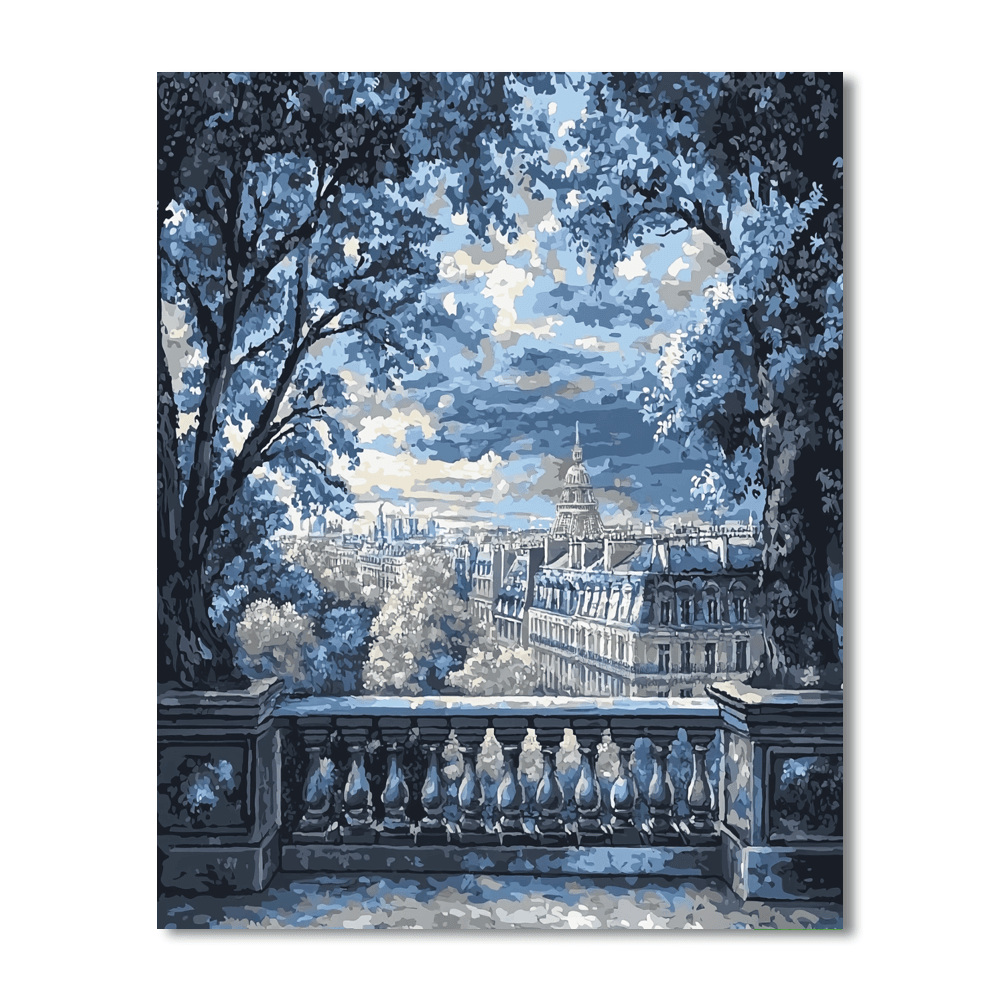 Gustave Caillebotte Inspired Romantic Parisian Rooftops  Paint By Color