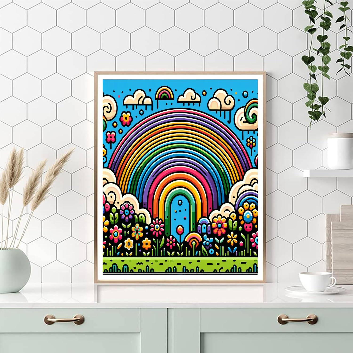 Glorious Rainbow Numbered Painting Kits