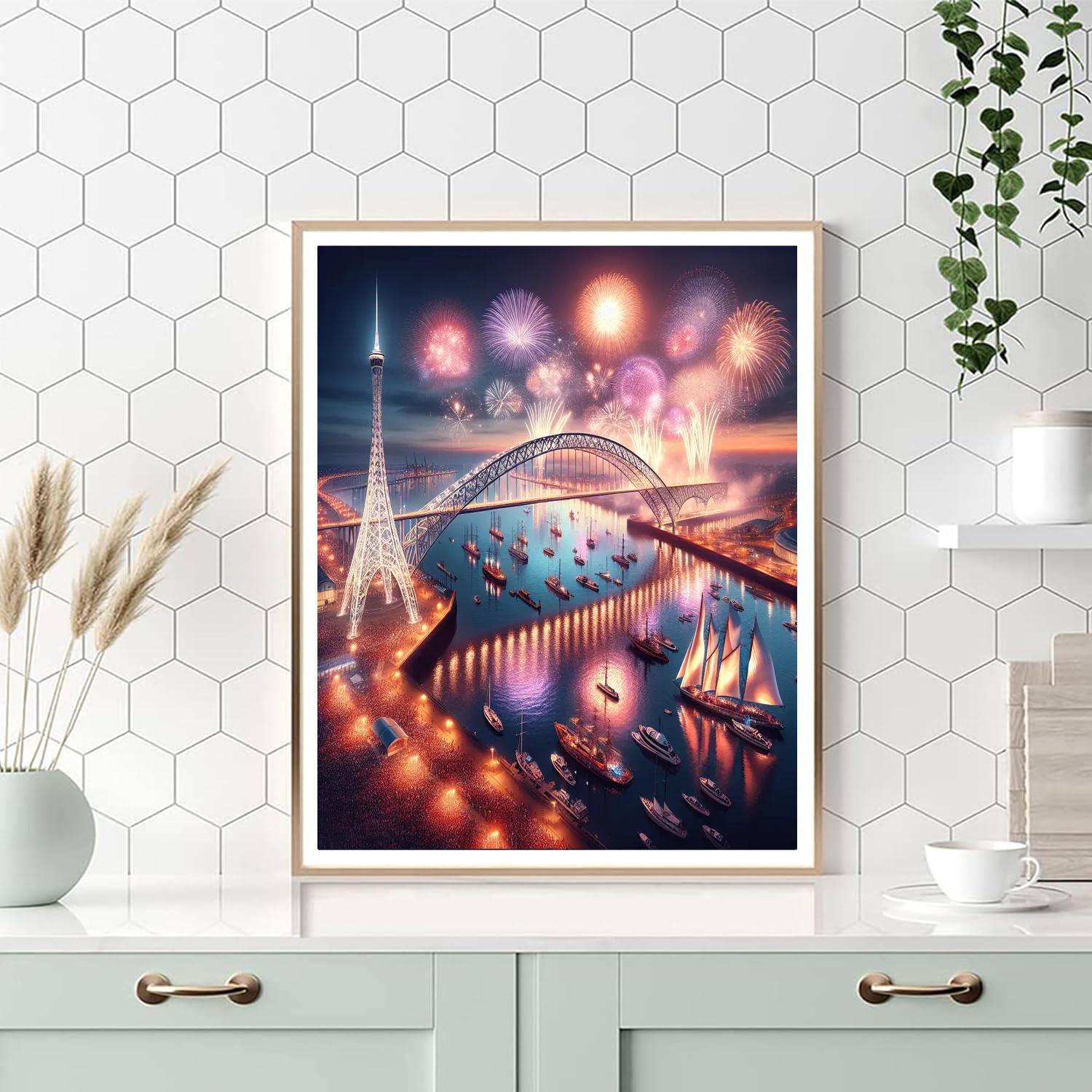 New Year Fireworks - Sydney Painting By Numbers Kit