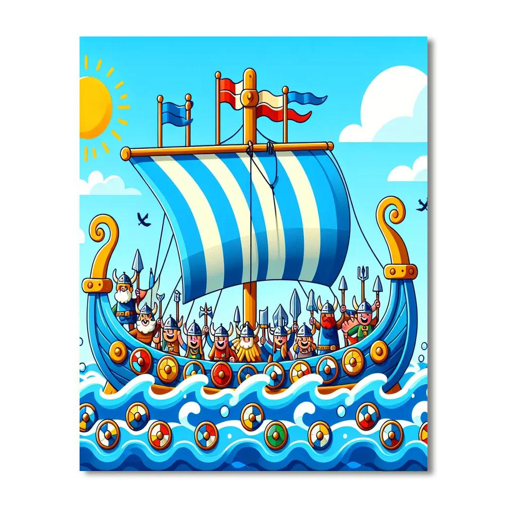 Vibrant Viking Voyage Paint By Color