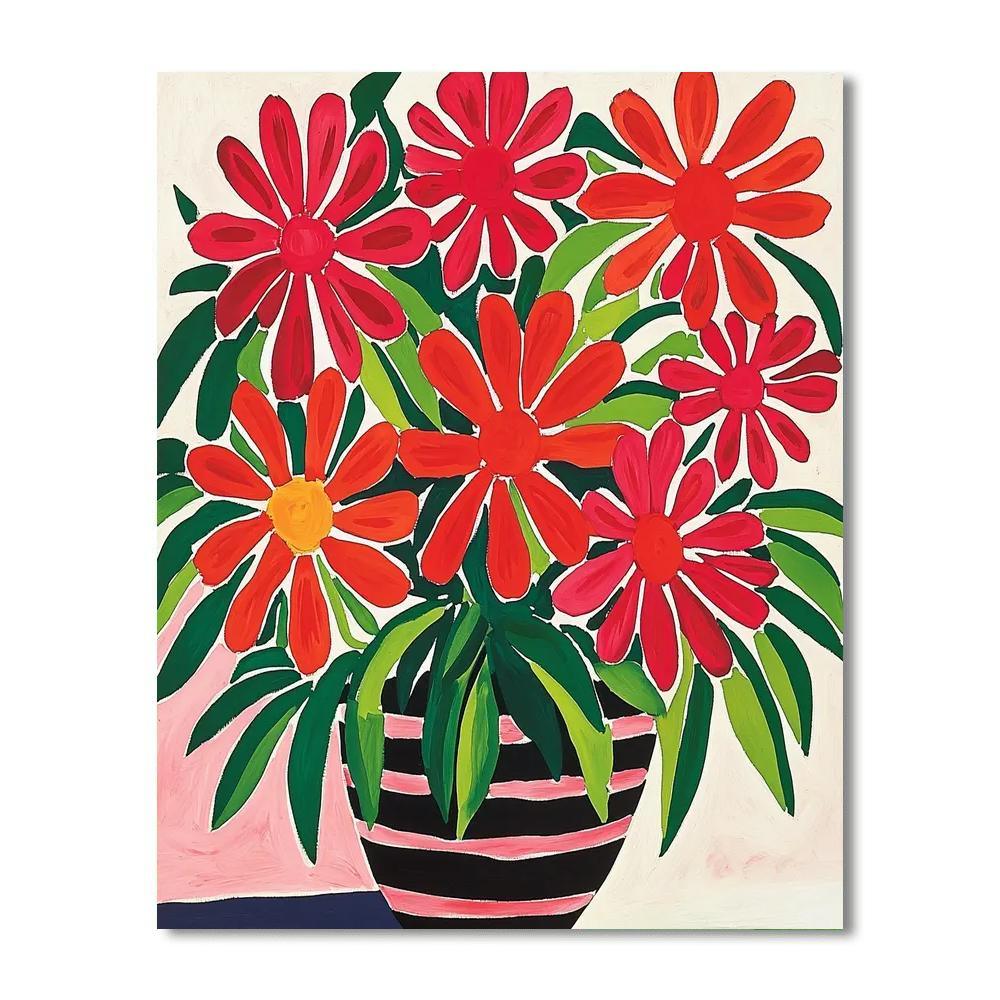 Henri Matisse Inspired Fauvist Floral Vividness  DIY Paint By Numbers