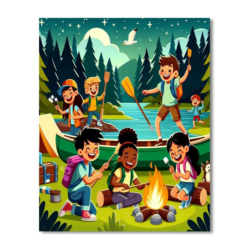 Summer Adventure Camp Paint By Color