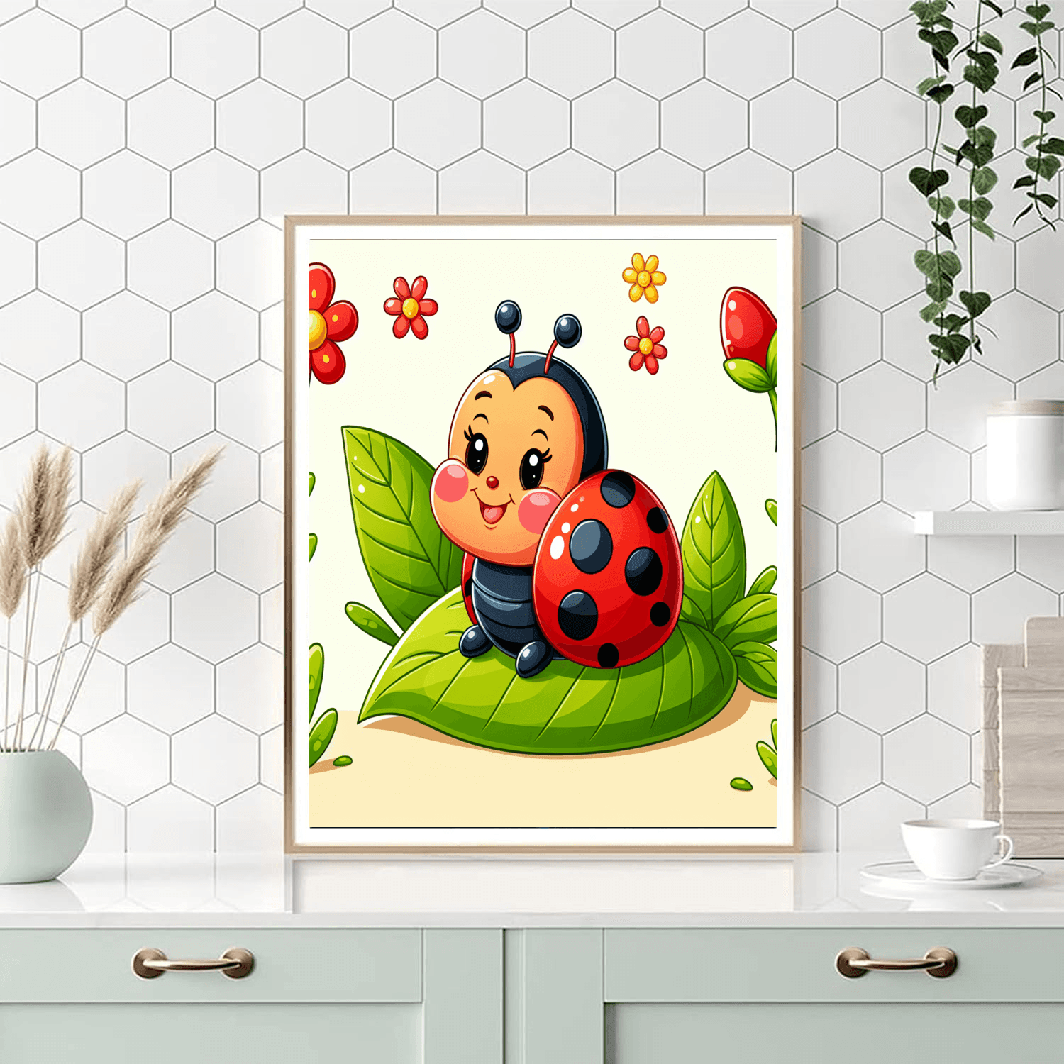 Friendly Ladybug Number Painting