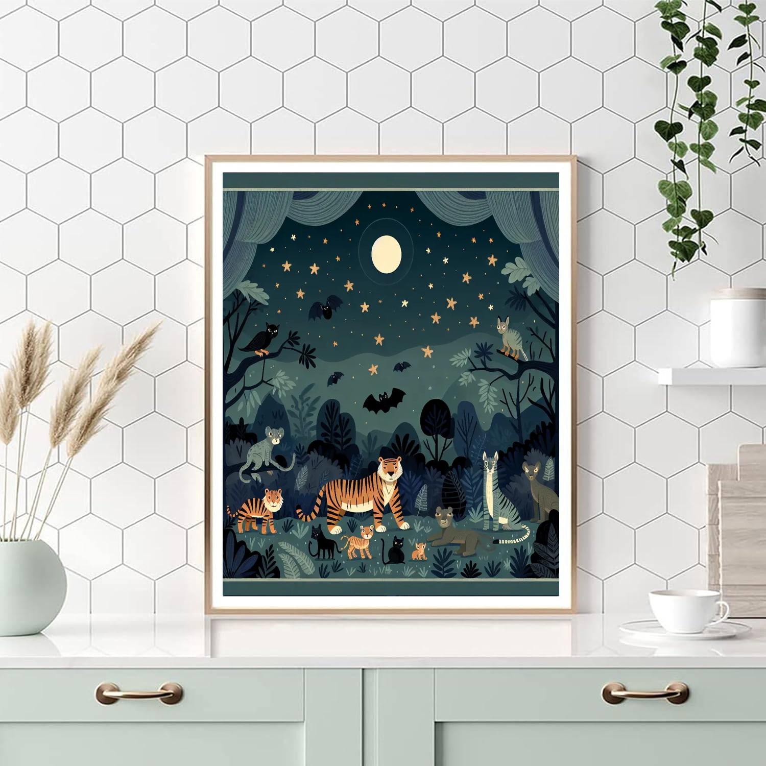 Adventurous Safari Night Paint By Number