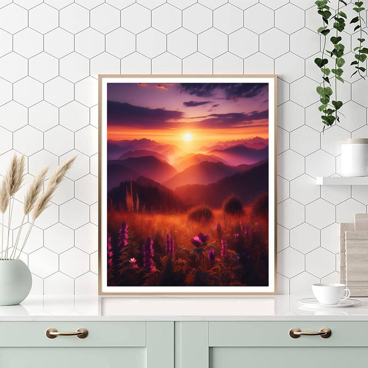 Majestic Sunset Overlook Paint By Color