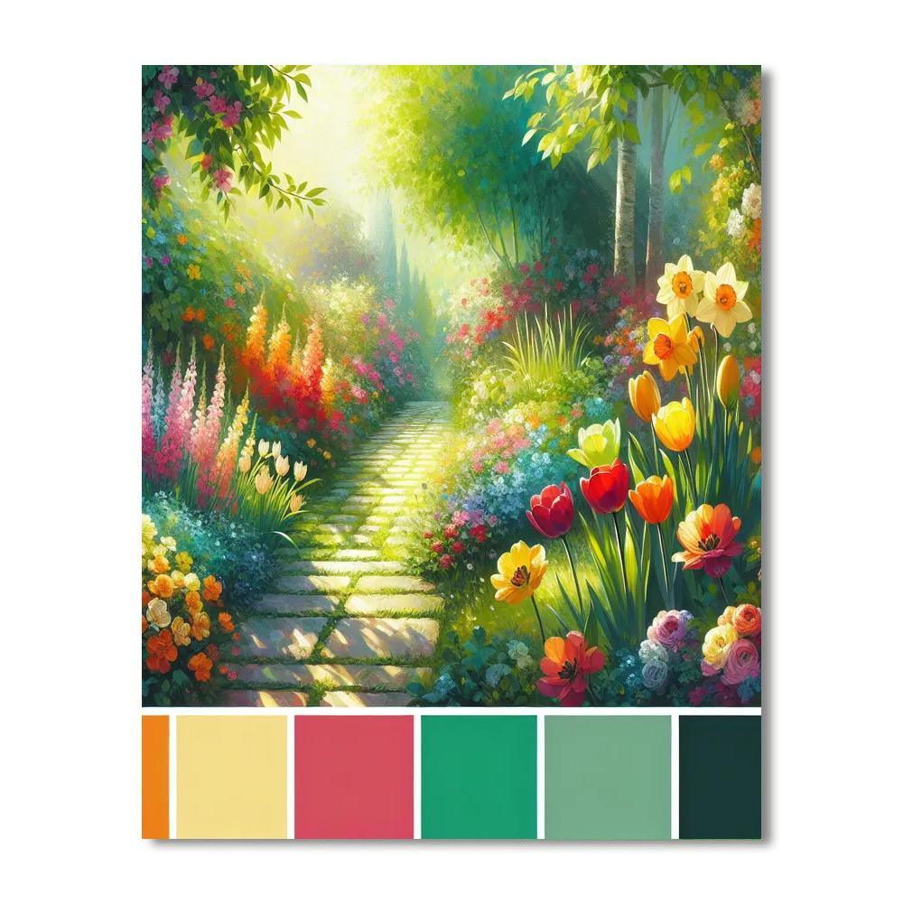 Springtime Garden Path Painting By Numbers Kit