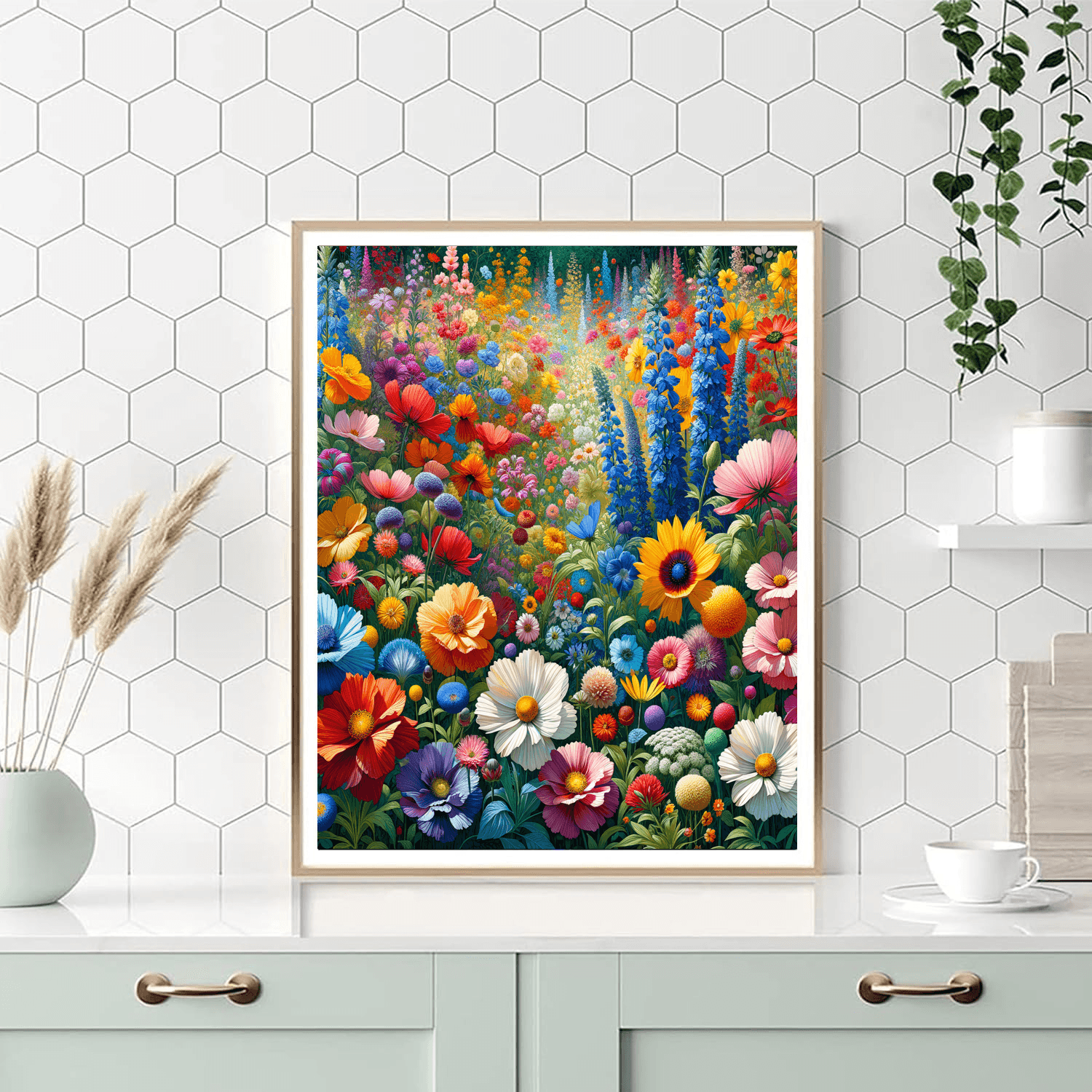 Vibrant Wildflower Garden Paint By Color