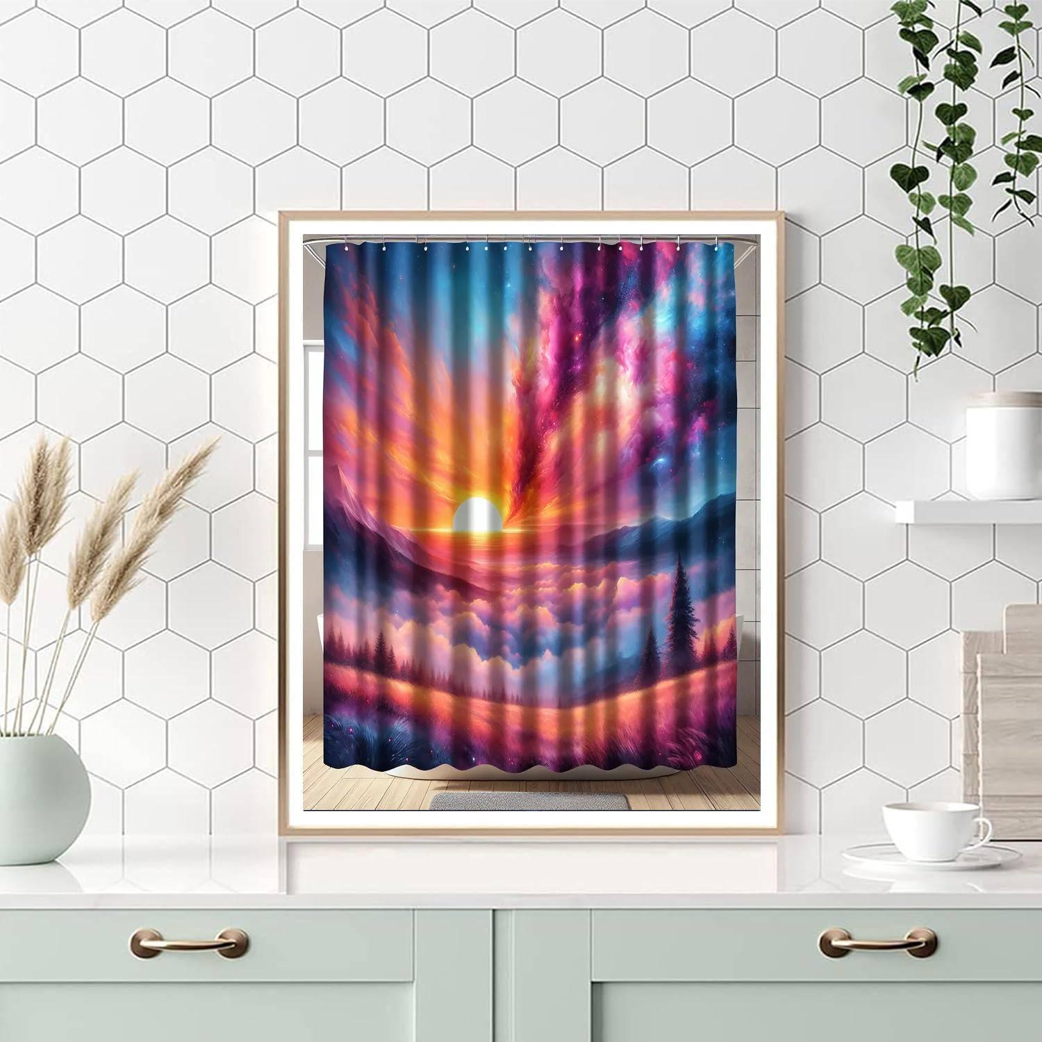 Sunset Symphony Shower Curtain Paint By Number