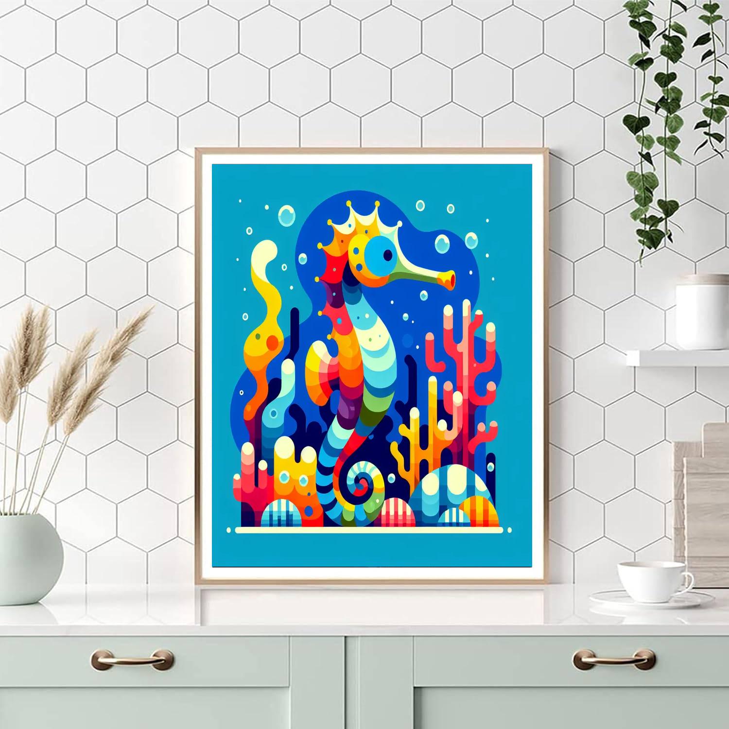 Lively Seahorse Paint By Number