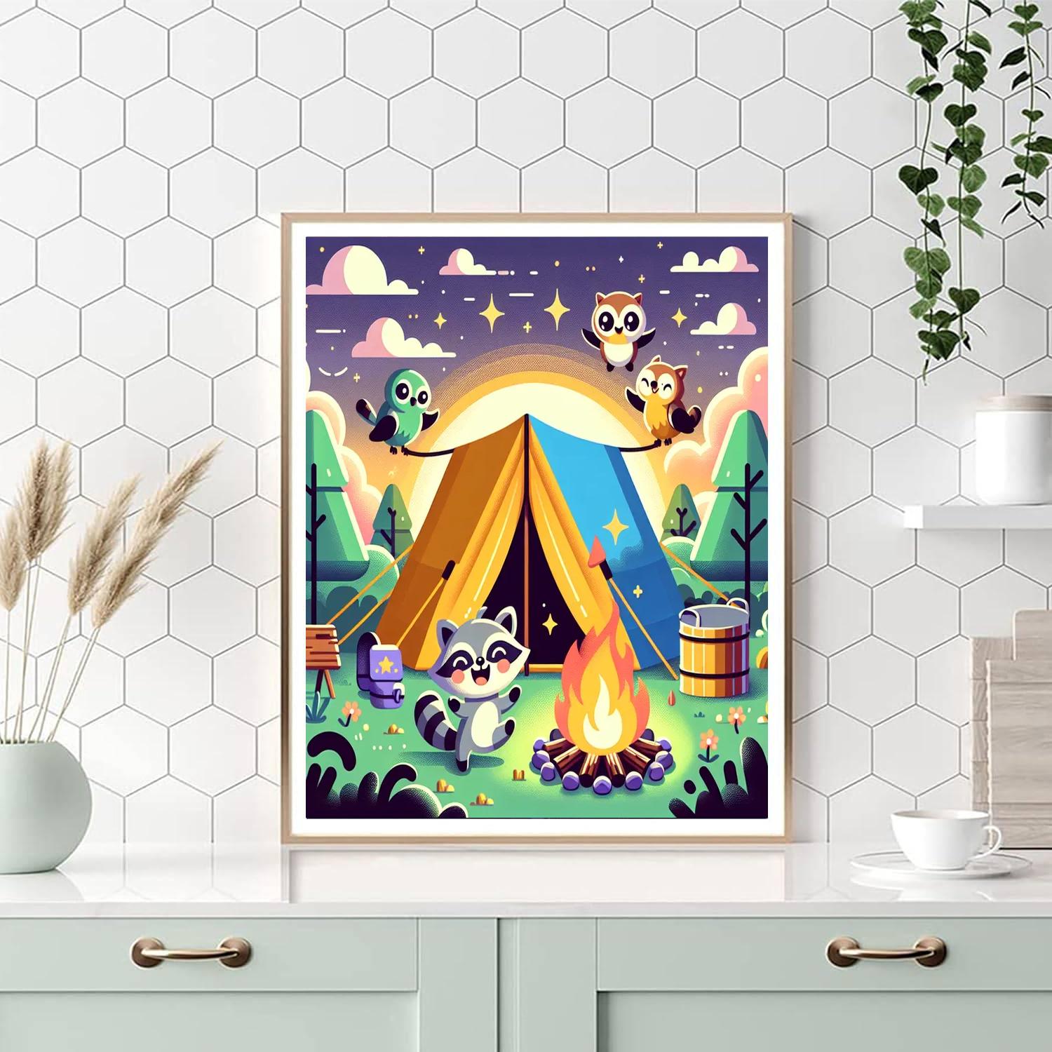 Outdoor Camping Fun Paint By Color