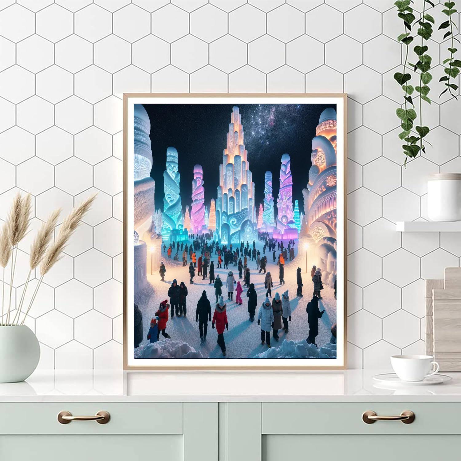 Hokkaido Snow Festival - Sapporo, Japan Painting Number Kit