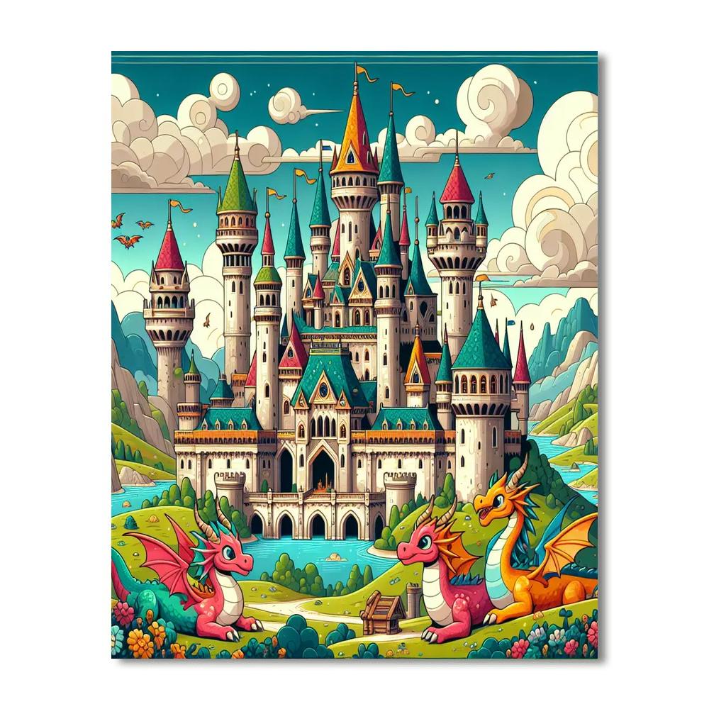 Castle Fantasy World DIY Paint By Numbers