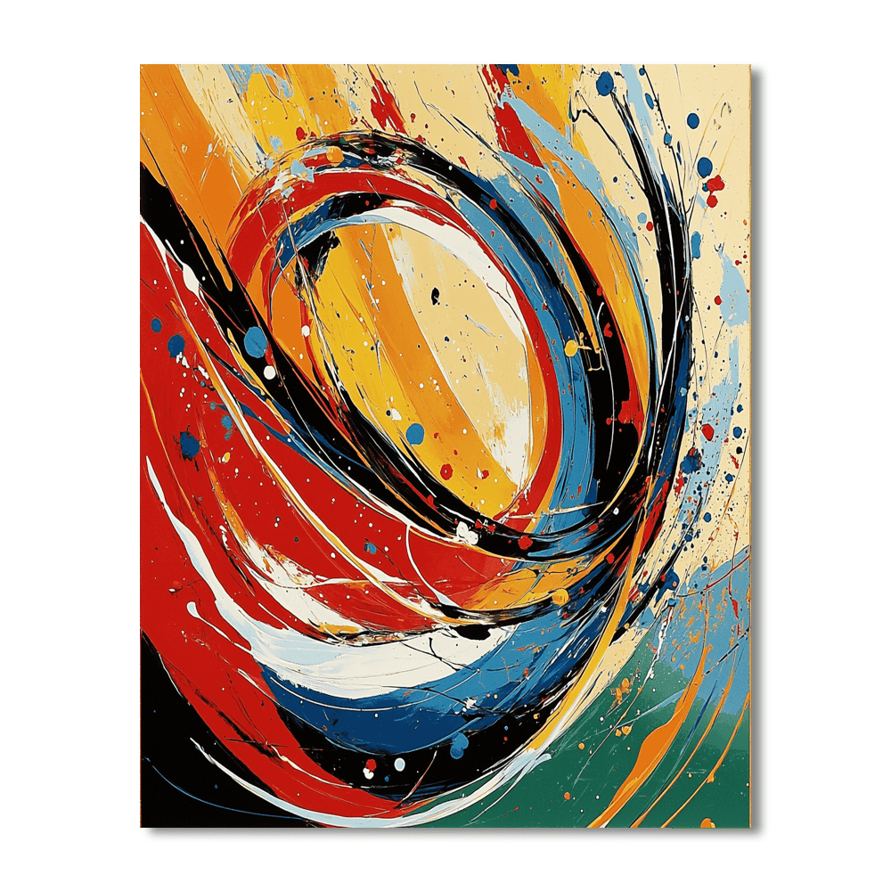 Jackson Pollock Inspired The Dance Of Colors  Painting By Numbers Kit