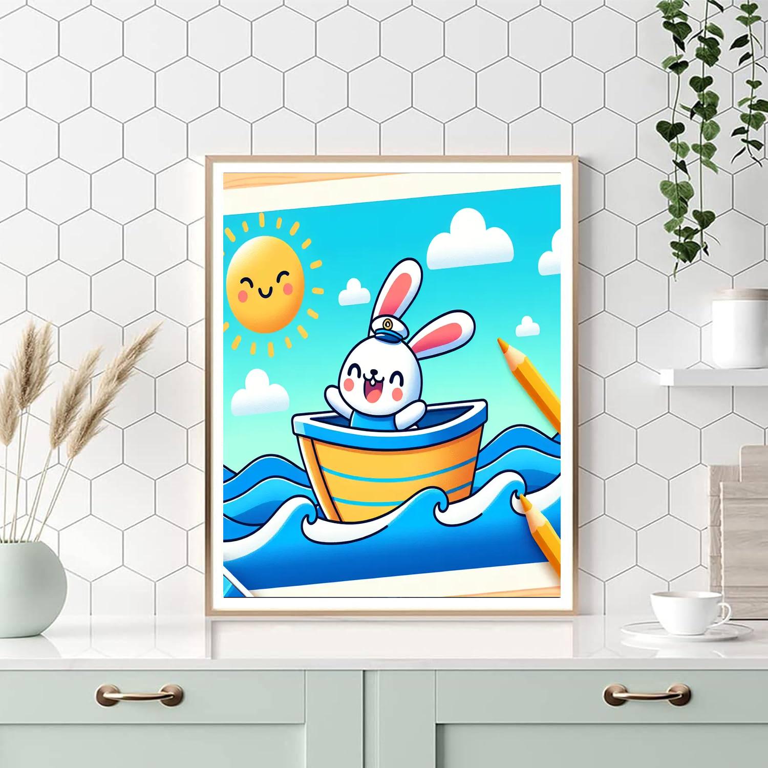 Sailing Bunny Painting By Numbers Kit