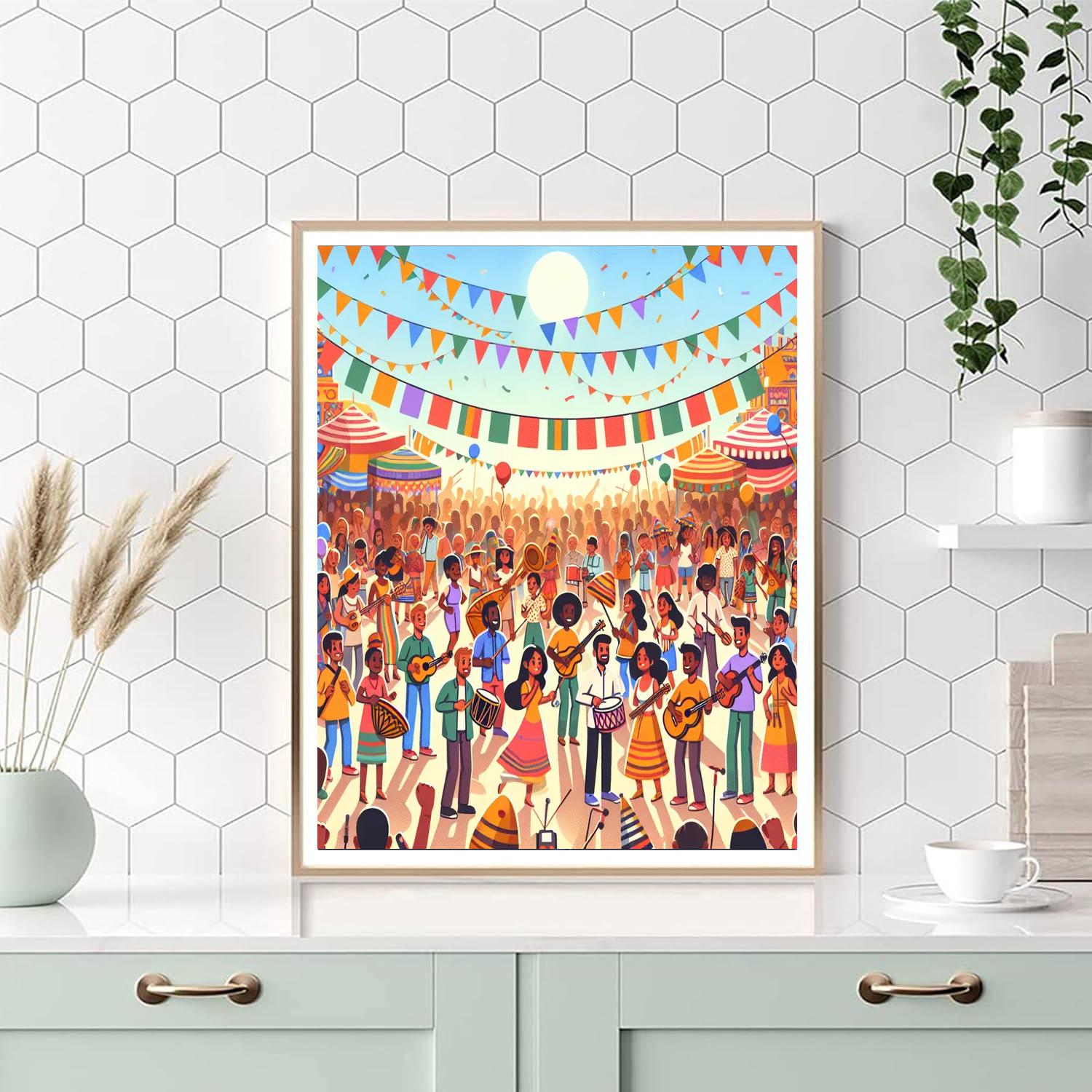 Festival Of Colors Celebration Paint By Color