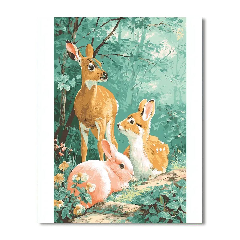 Beatrix Potter Inspired Serene Animal Friends  Paint By Number