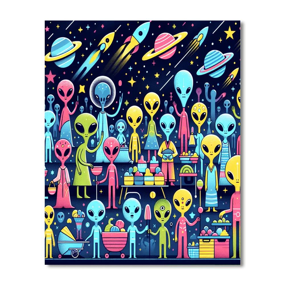 Galactic Trade Hub Paint By Number