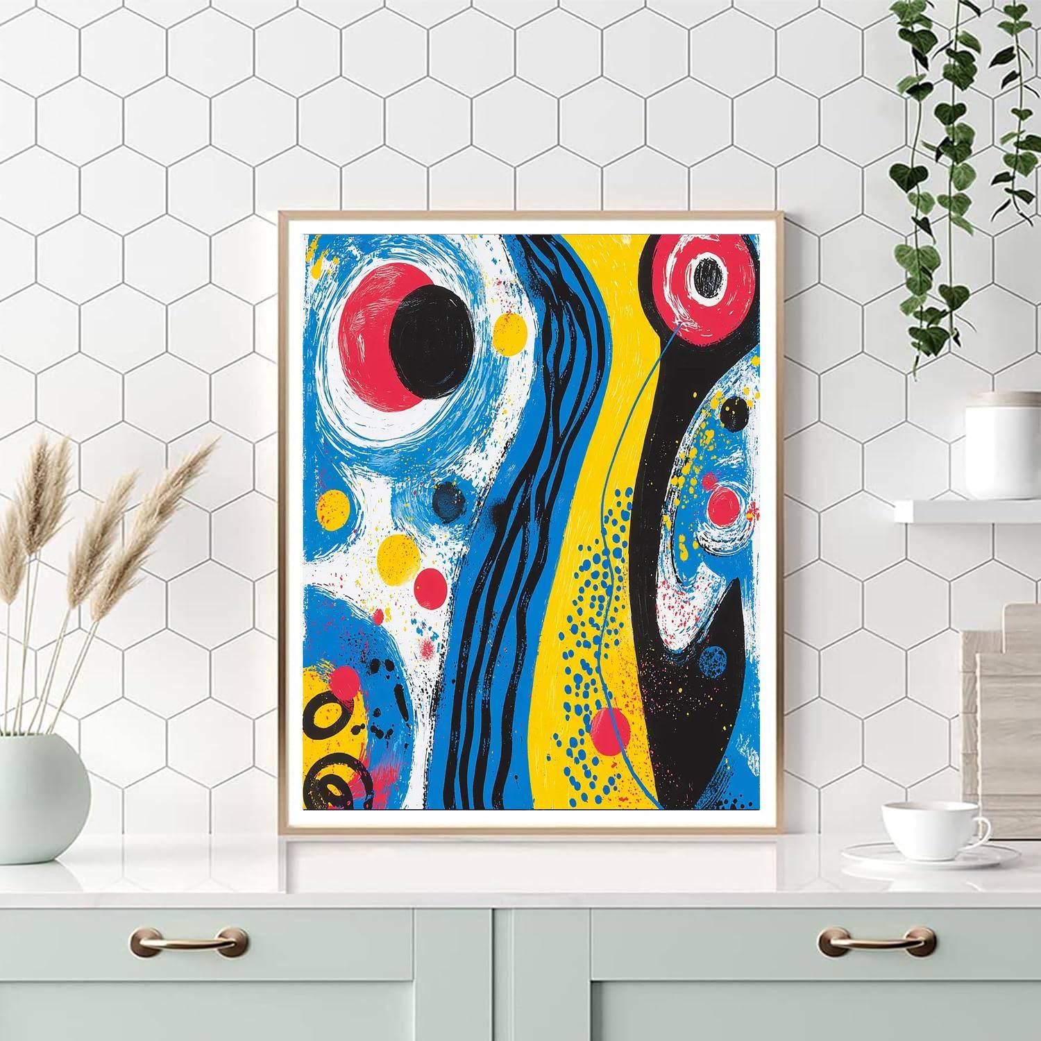 Joan Miró Inspired Cosmic Whirl  Paint By Color